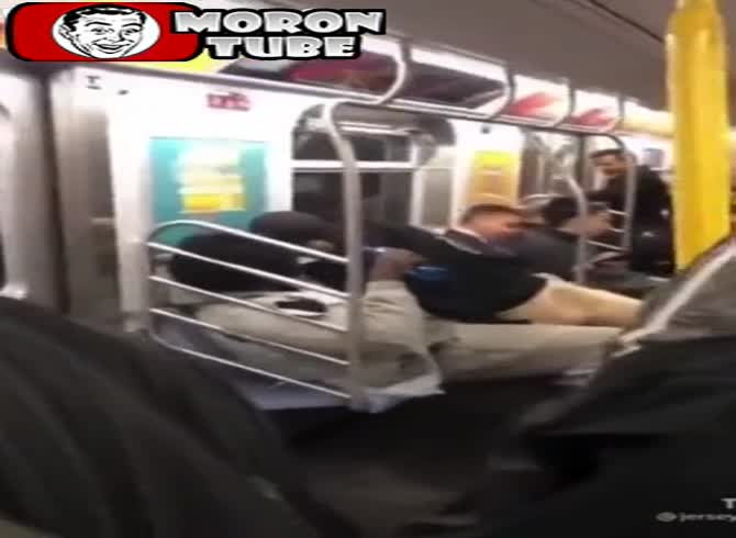 Video :A model gets attacked by this psychopath because he won't sit with him!